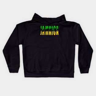 Jamaican flag colors drips Reggae Rocksteady Jamaicans Jamaica Kids Hoodie